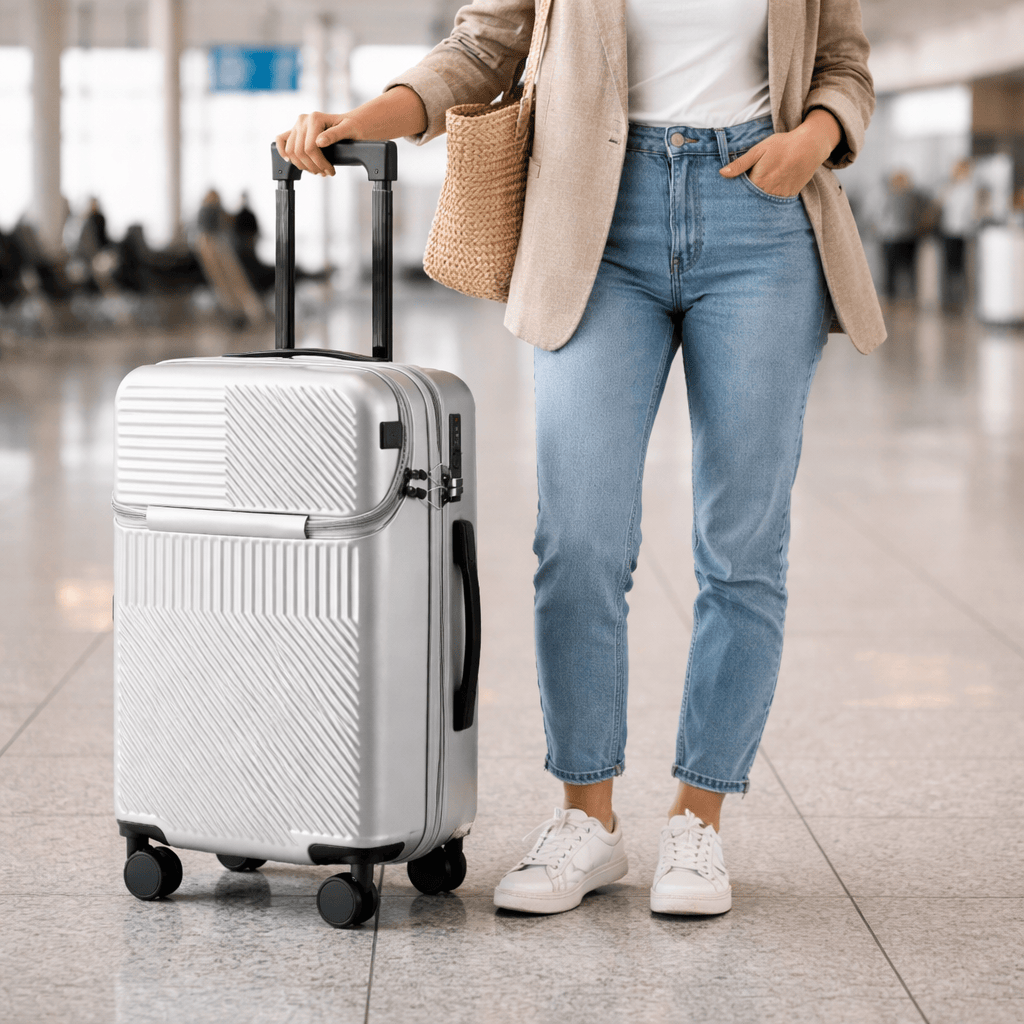 Valise design avec porte gobelet