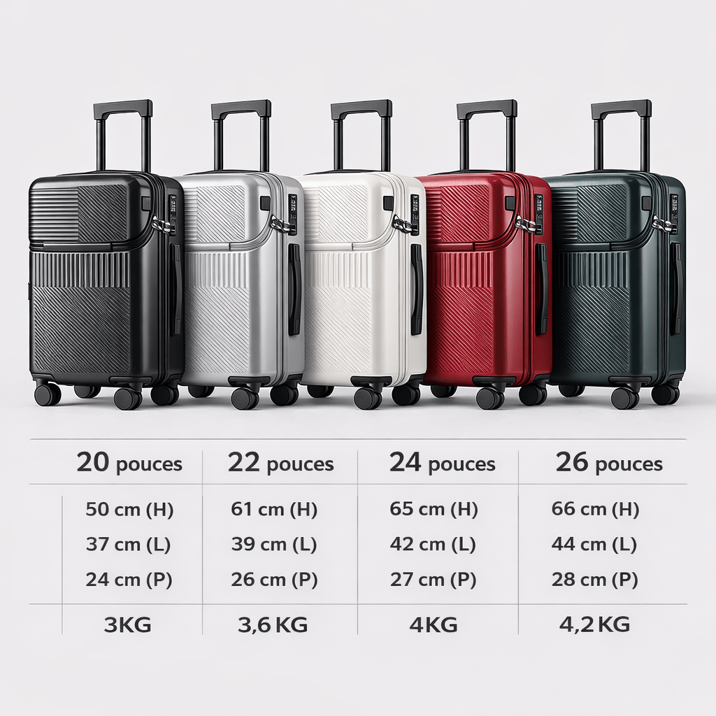 Valise design avec porte gobelet