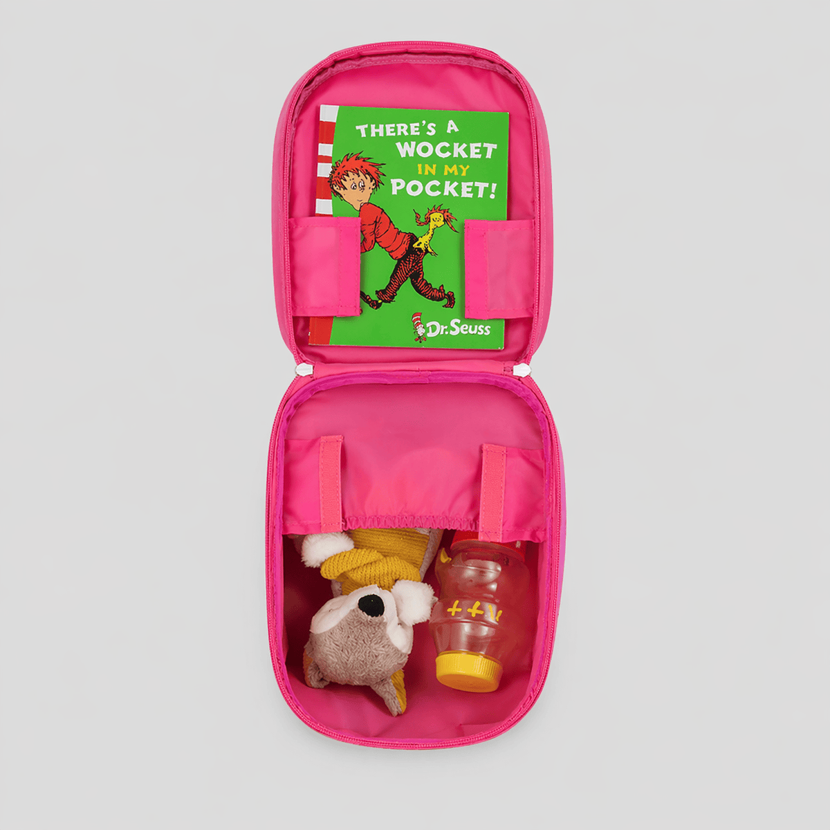 Valise enfant rose motif oiseaux