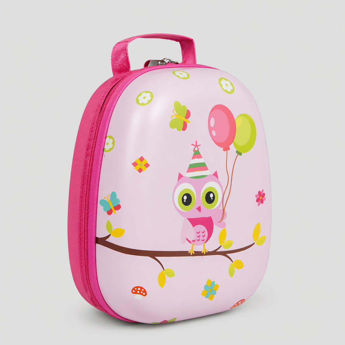 Valise enfant rose motif oiseaux