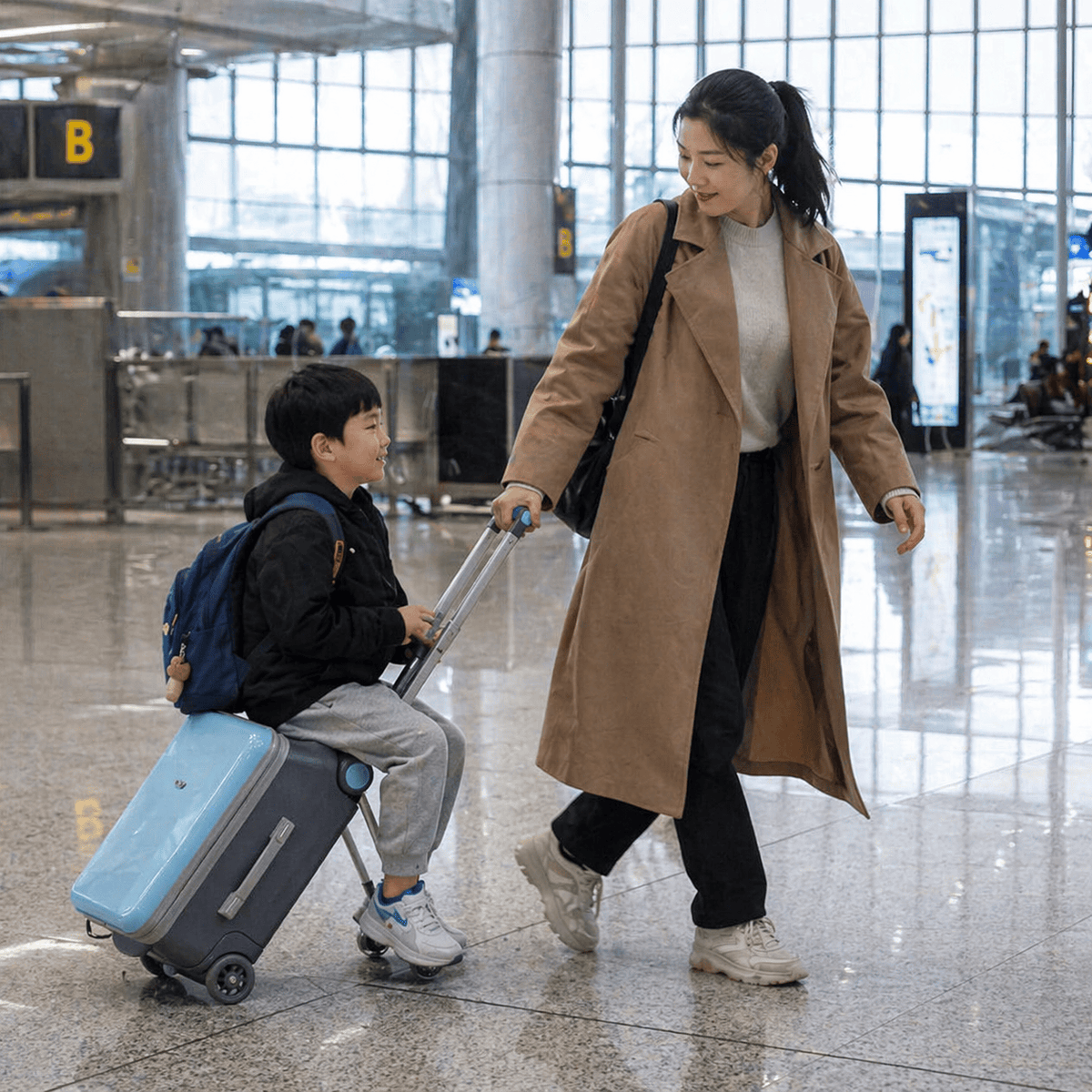 Valise pour enfant avec siège intégré