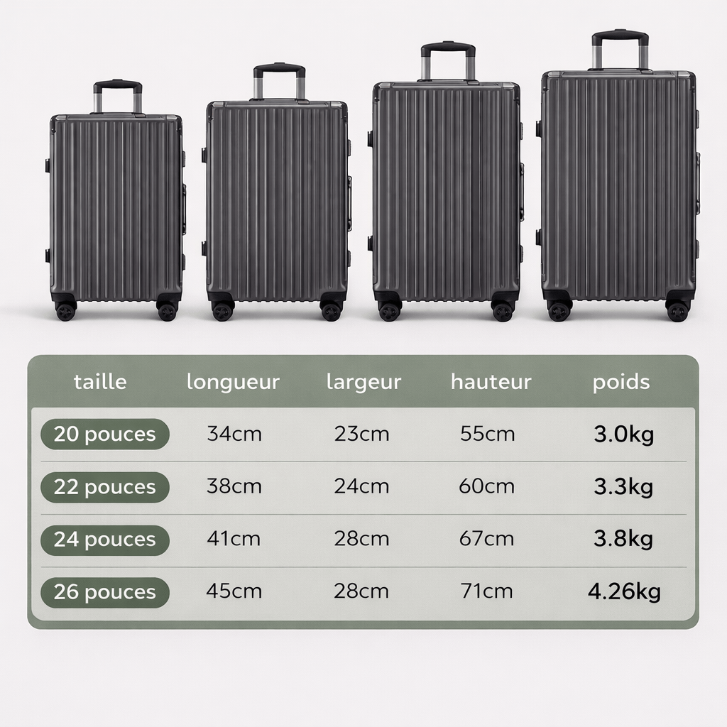 Valise rigide aluminium