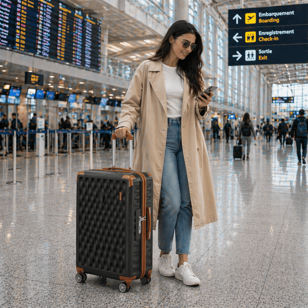 Valise rigide TSA & roulettes 360°