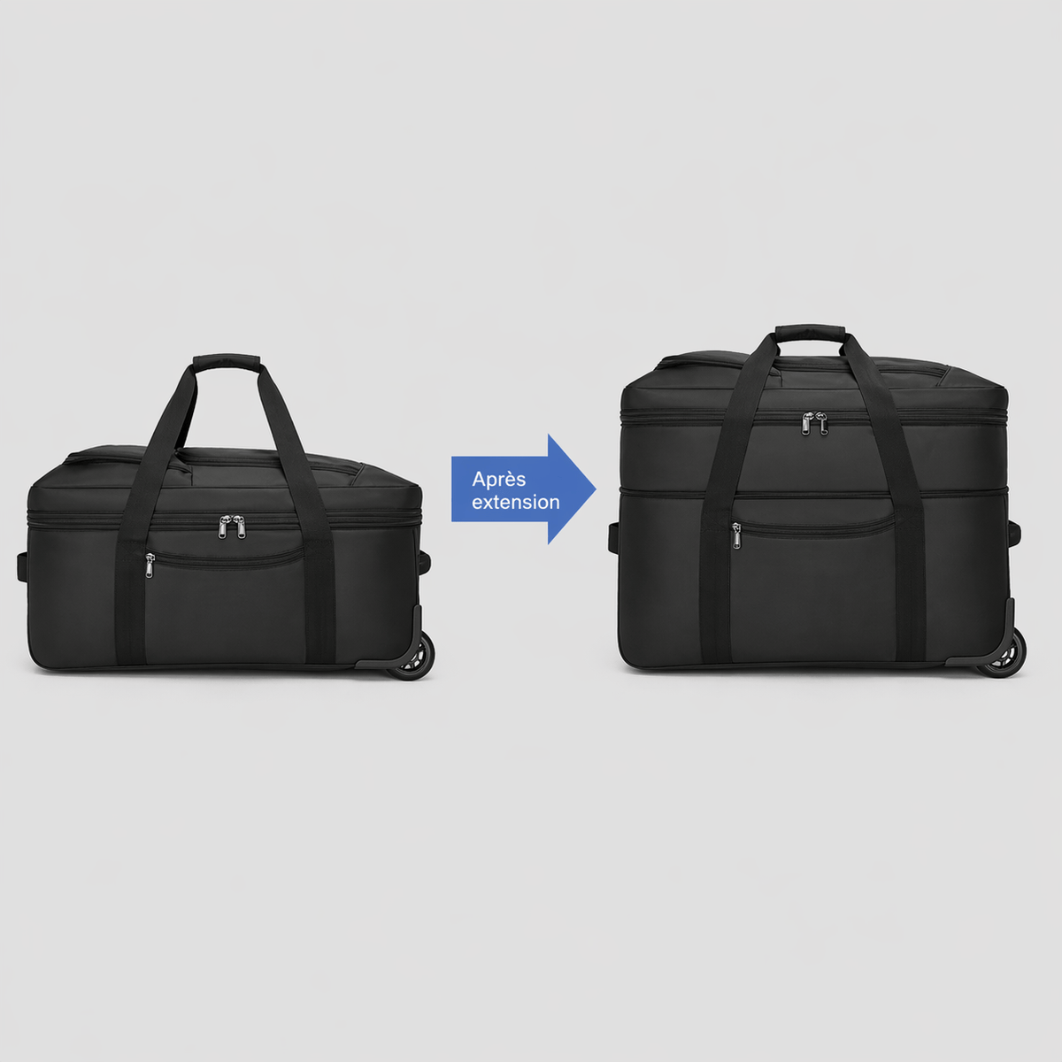 Valise souple roulettes