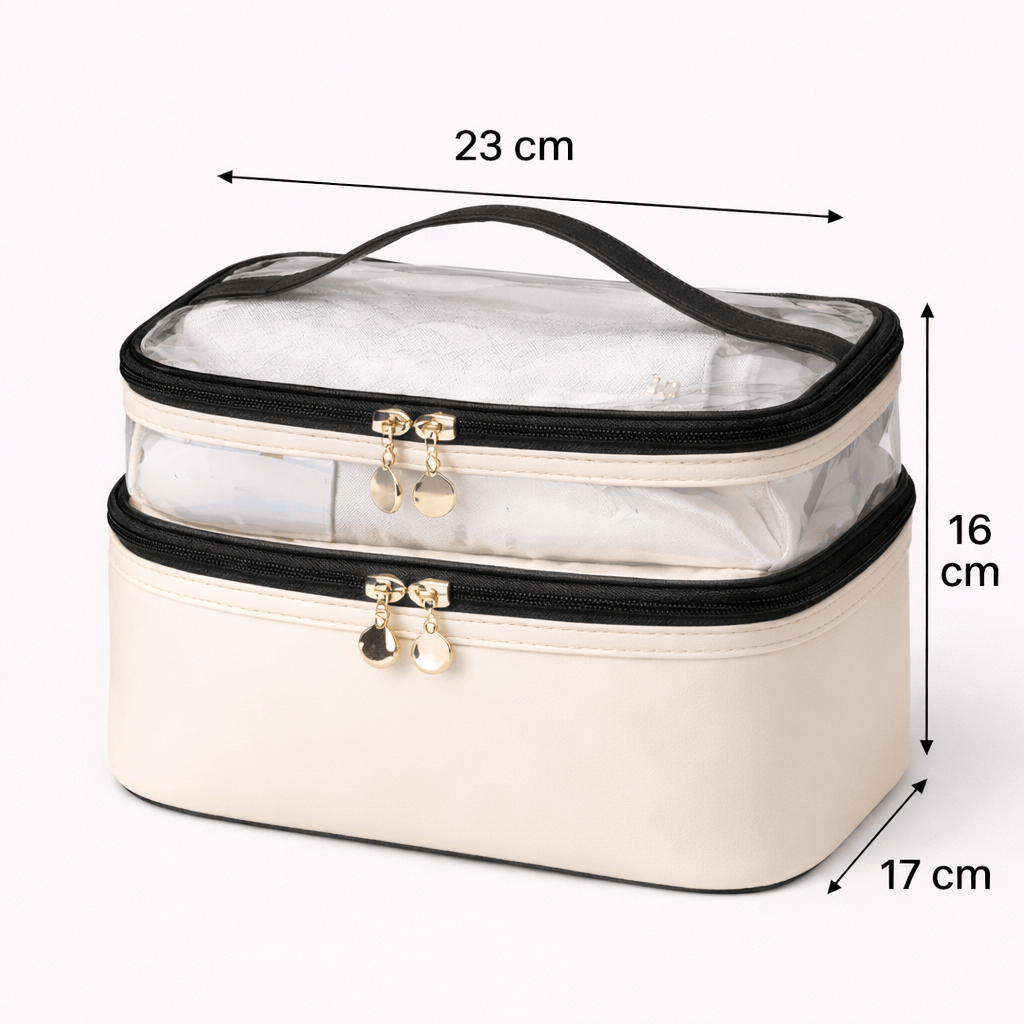 Vanity de voyage double étage
