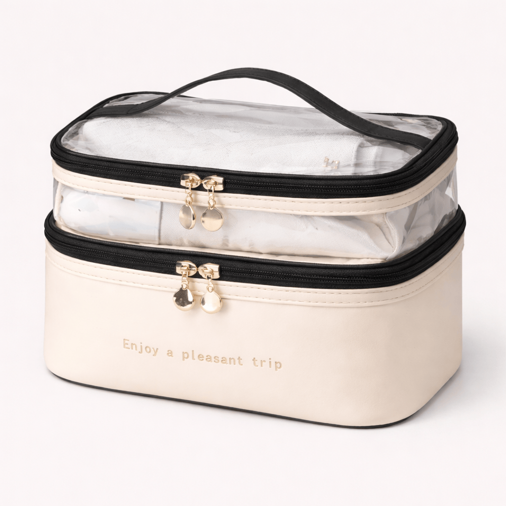 Vanity de voyage double étage