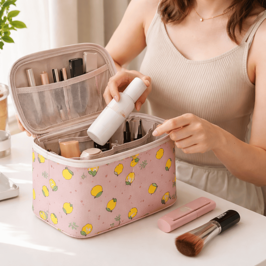 Vanity pour voyage avec motifs